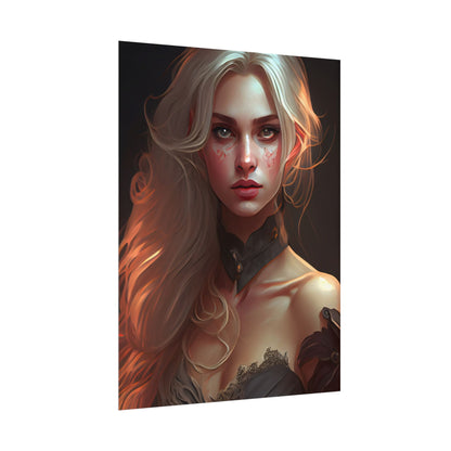 Blonde Beauty: Artistic Portrait of a Woman - Poster