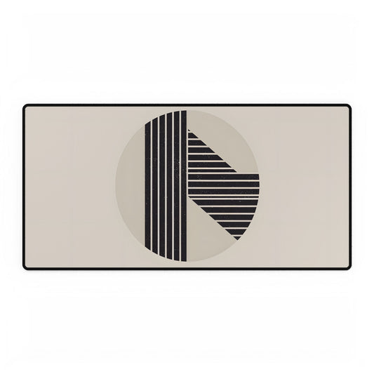 Modern Minimalist Poster: Bold Typography and Geometric Forms - Desk Mat