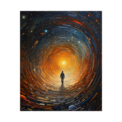 Space-Time Explorer: Intergalactic Adventure Digital Art - Poster