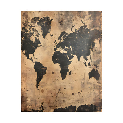 Timeless World Map: Elegant Artwork - Poster