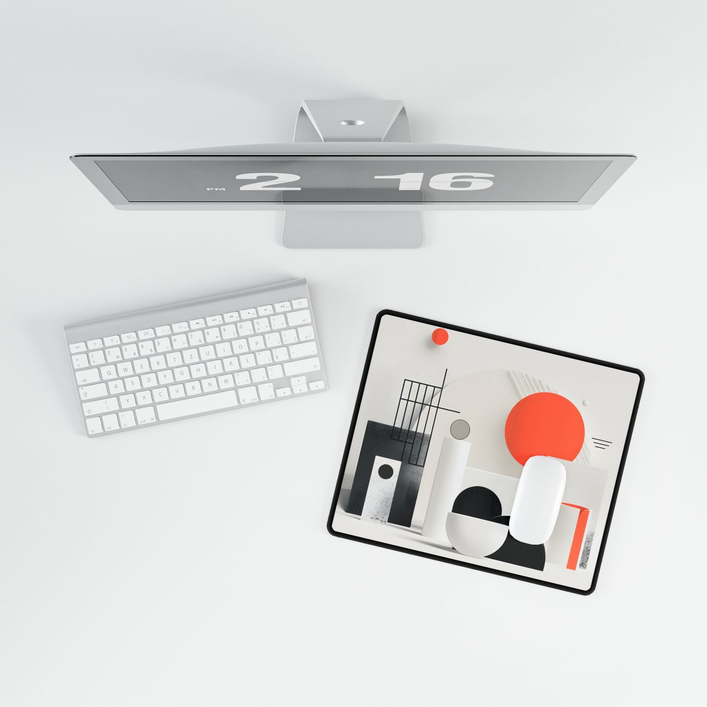 Minimalist Product Mystery: Bold Illustration Art - Desk Mat