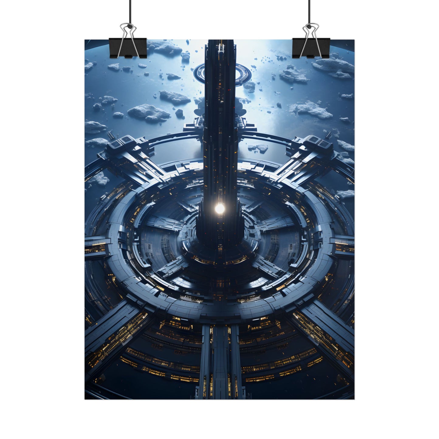 Cosmic Space Station: A Glimpse of Home in the Stars - Poster