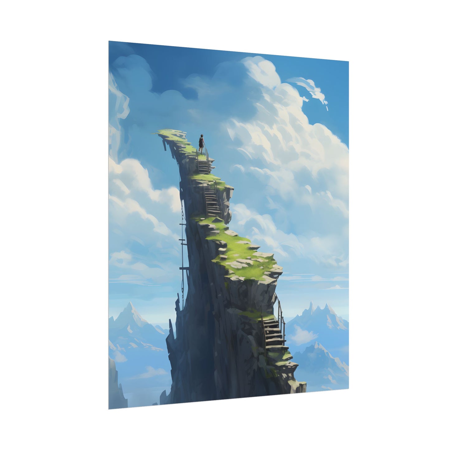 Beautiful Outdoor Moment: A Serene Person in Nature - Poster