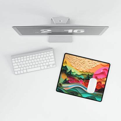 Magical Beach Landscape: Paper Quilling Art Piece - Desk Mat