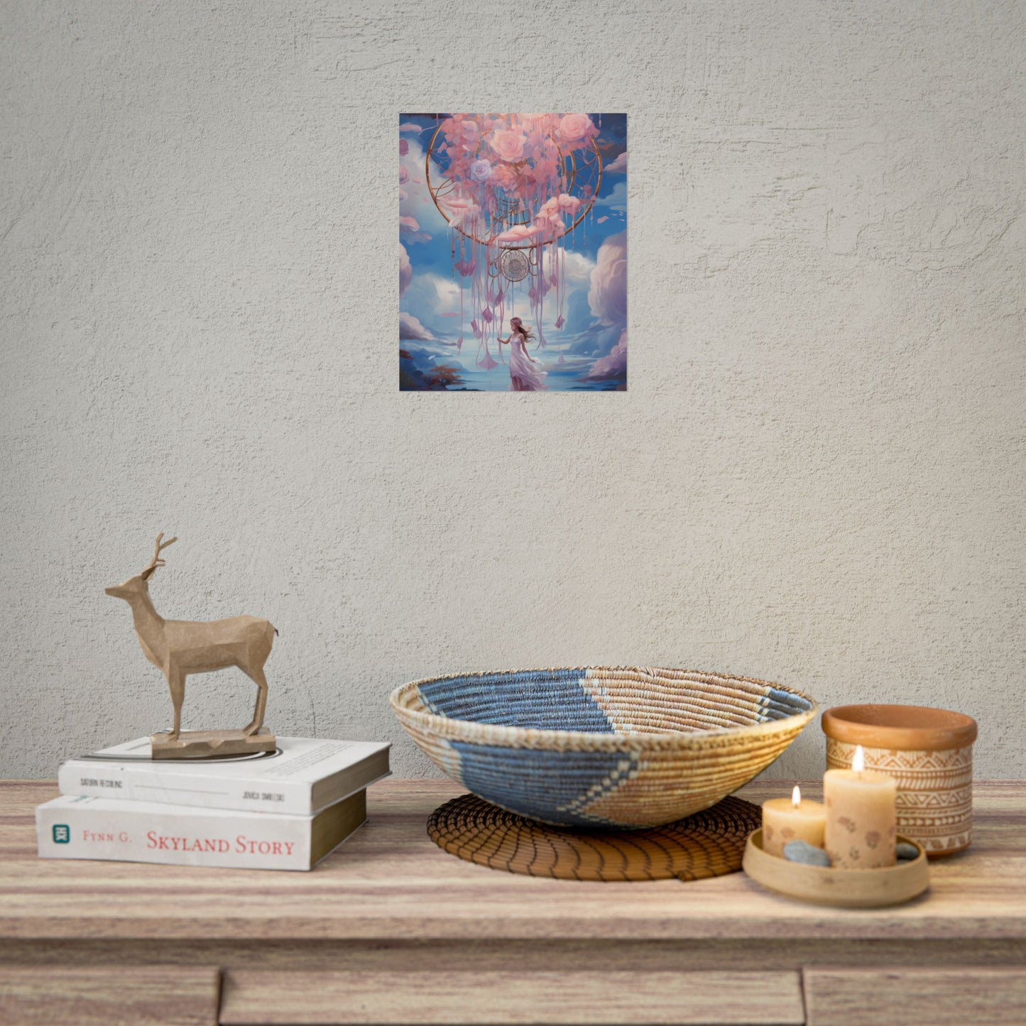 Dreamscape of Whispers: Ethereal Realm Digital Artwork - Poster