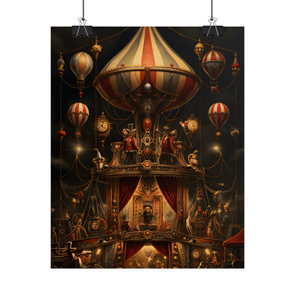 Whimsical Clockwork Circus: A Fantastical Artwork - Poster