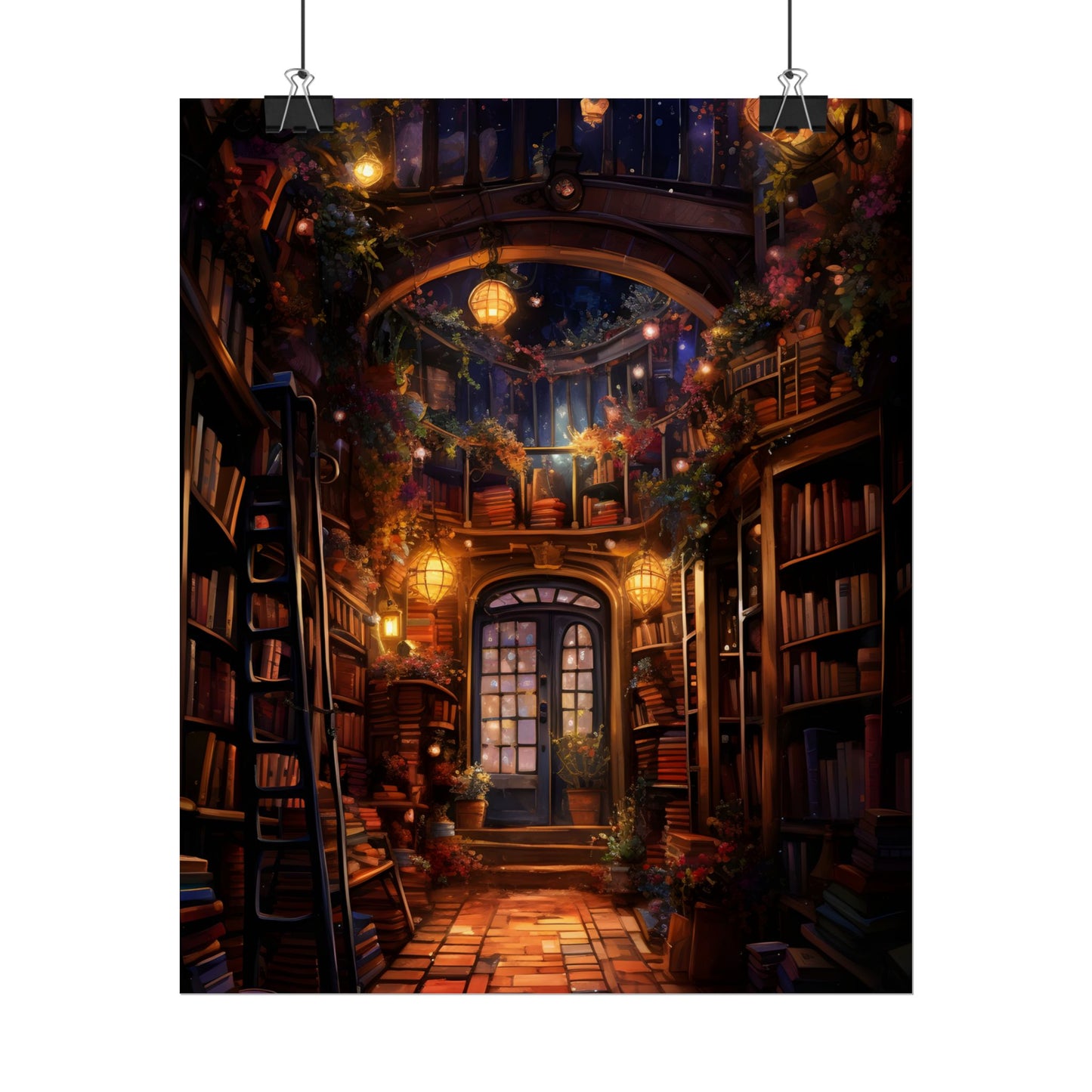 Magical Bookshop: Cozy Charming Bookstore Art - Poster