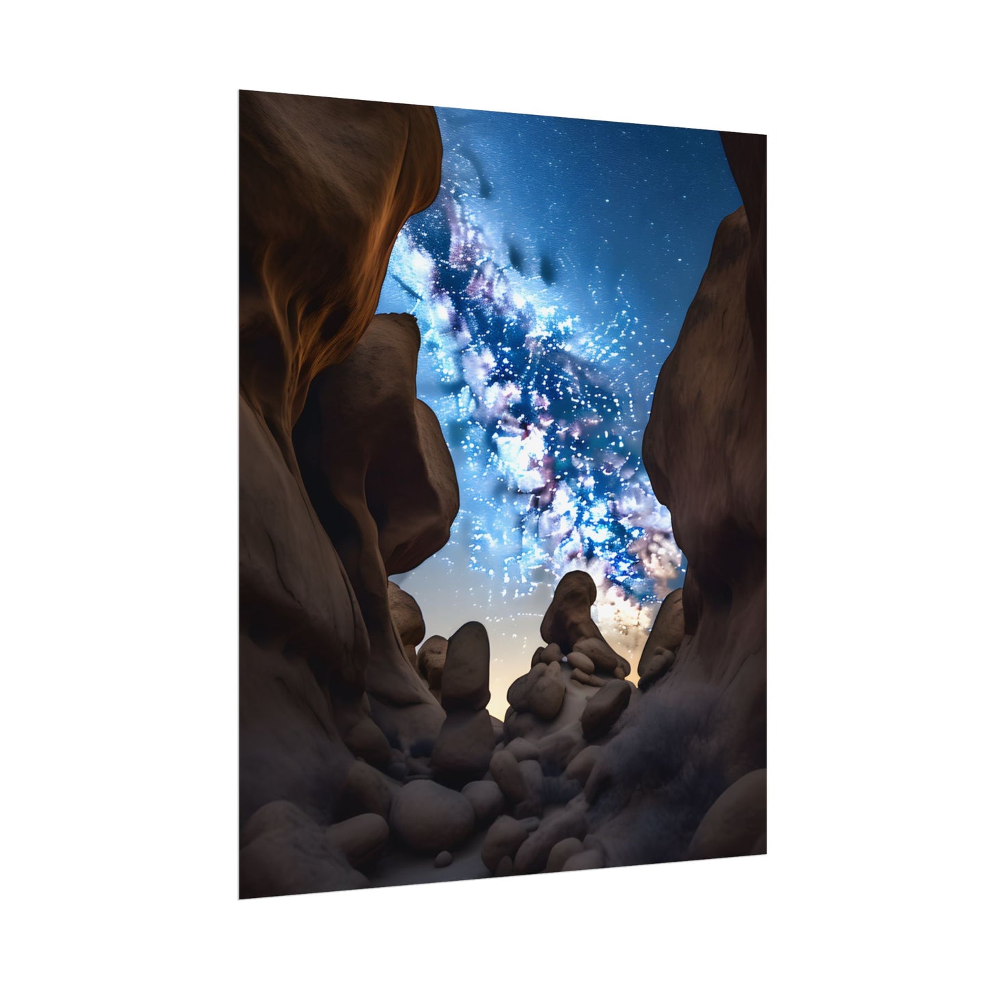 Stargazing Night Sky: Celestial Beauty of the Universe - Poster