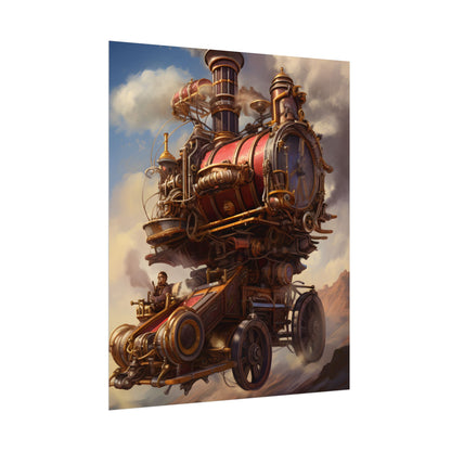 Steampunk Thrill: Airship Sky Race Adventure - Poster