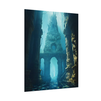 Lost Underwater Civilization: Ancient City Artwork - Poster