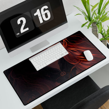 Redhead Female Portrait in a Dress - Desk Mat