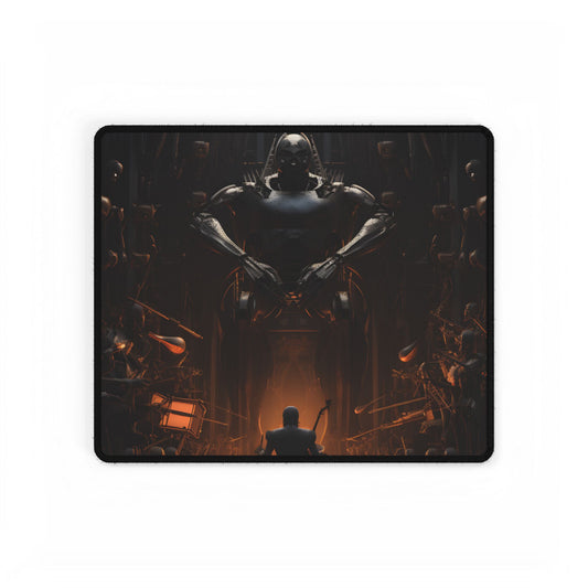 Robot Symphony: 6 Sentient Robots in Perfect Harmony - Desk Mat