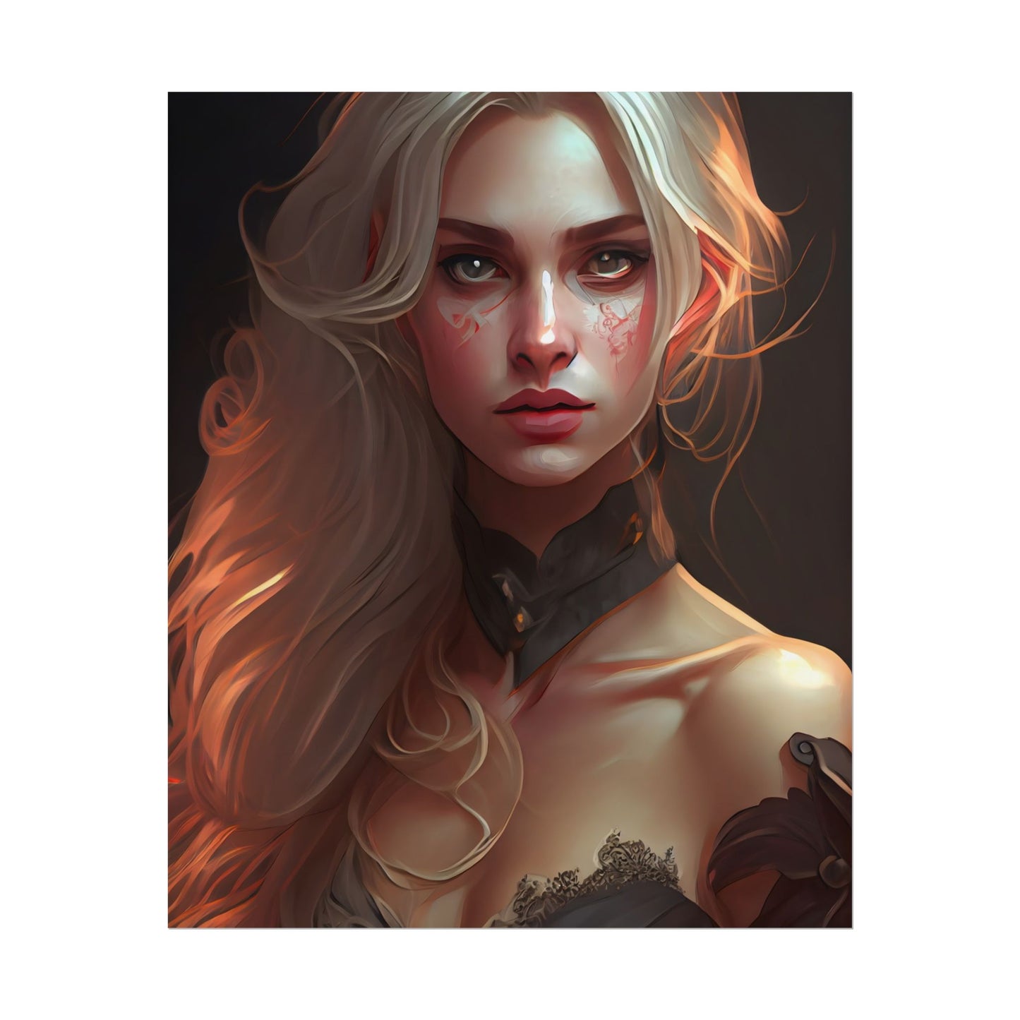Blonde Beauty: Artistic Portrait of a Woman - Poster