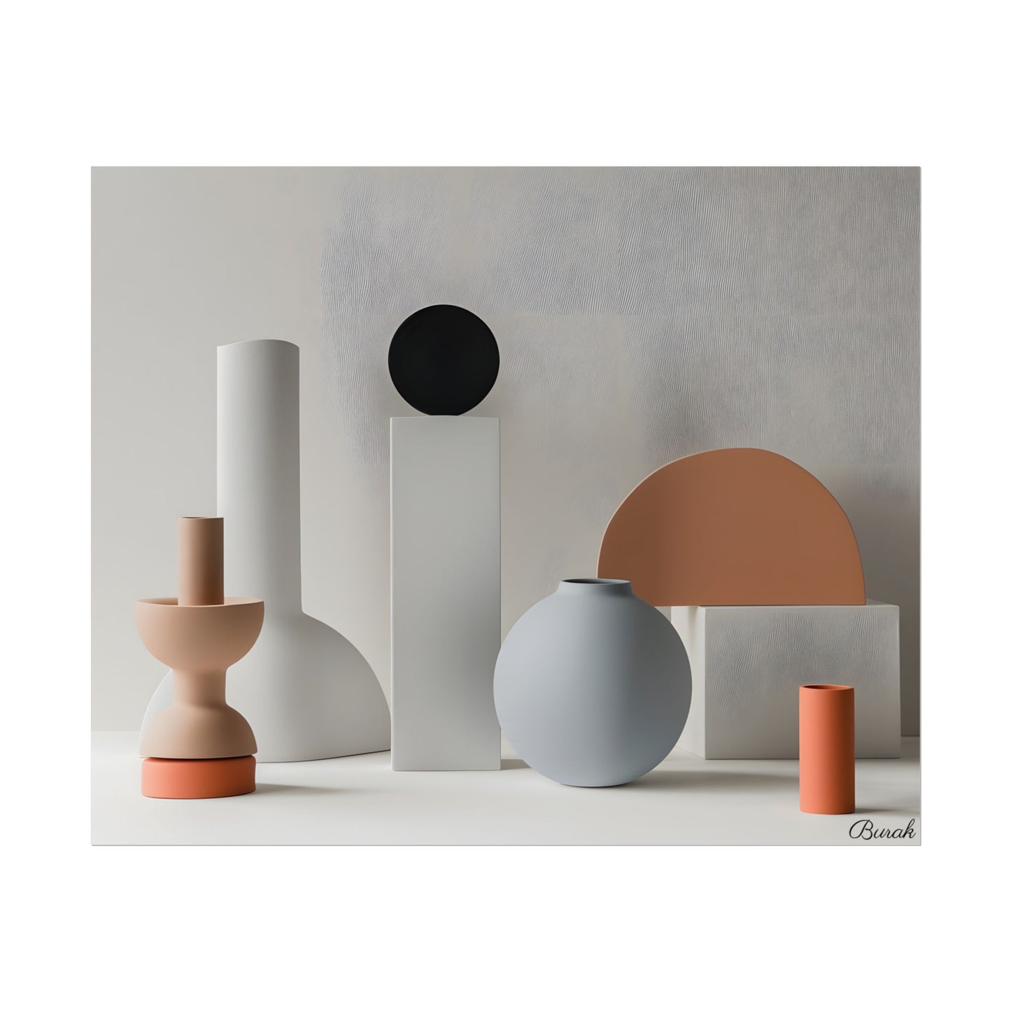 Minimalist Simple Geometric Jewelry: Close-Up View - Poster