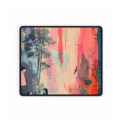 Vibrant Colorful Collage: Modern Abstract Art - Desk Mat