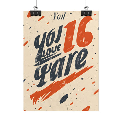 Vintage Distressed Poster Art: Red A - Poster