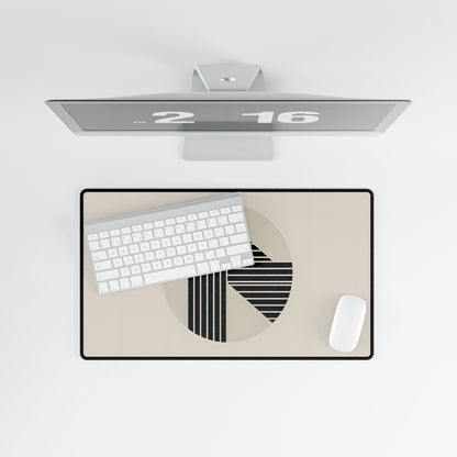 Modern Minimalist Poster: Bold Typography and Geometric Forms - Desk Mat