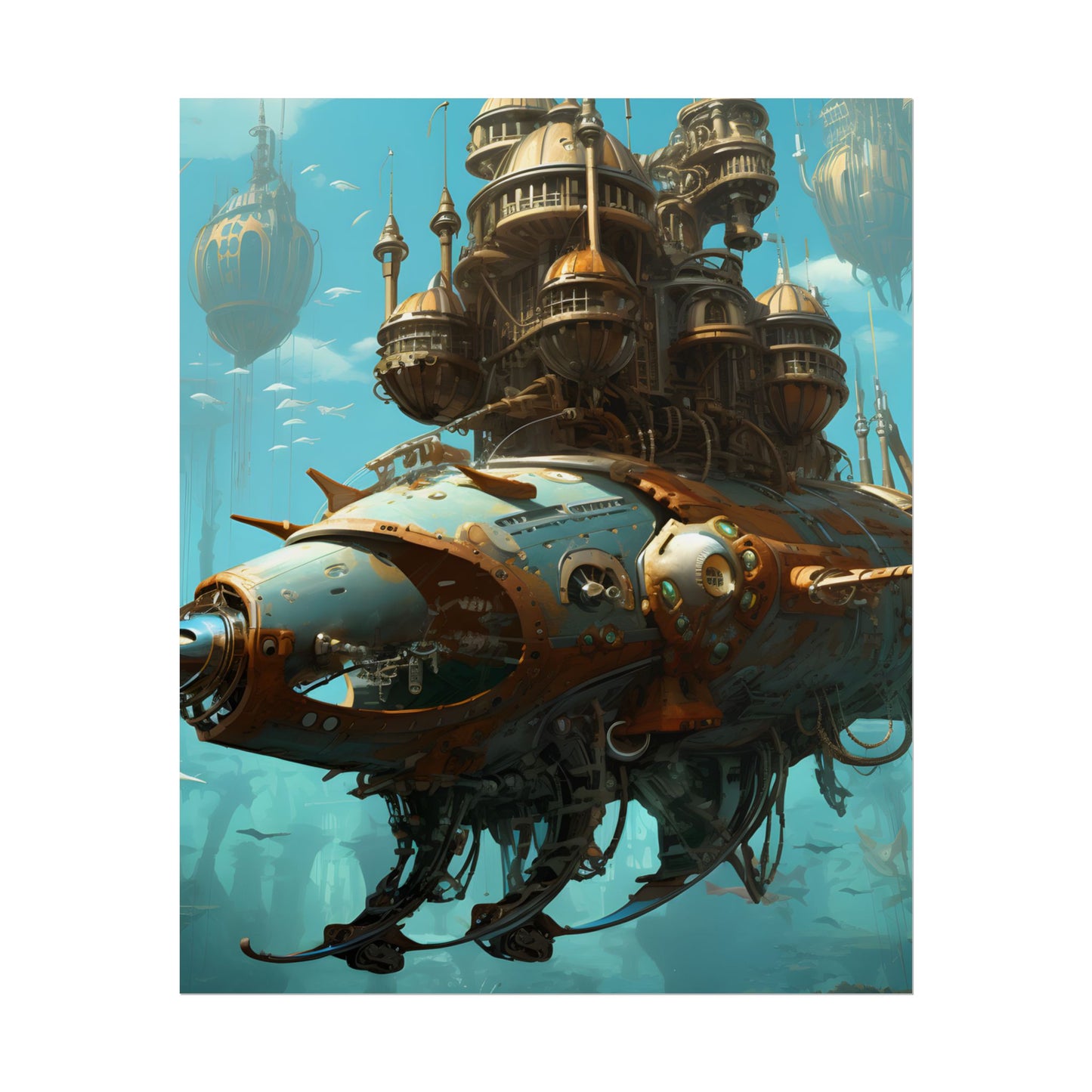 Steampunk Ocean Adventure: Victorian Industrial Voyage - Poster