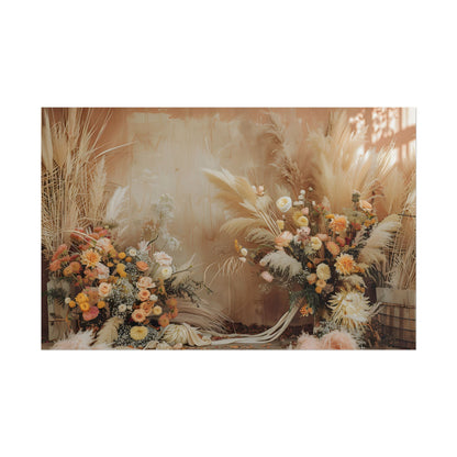 Whimsical Floral Pampas Find: Explore Calming Artwork - Poster