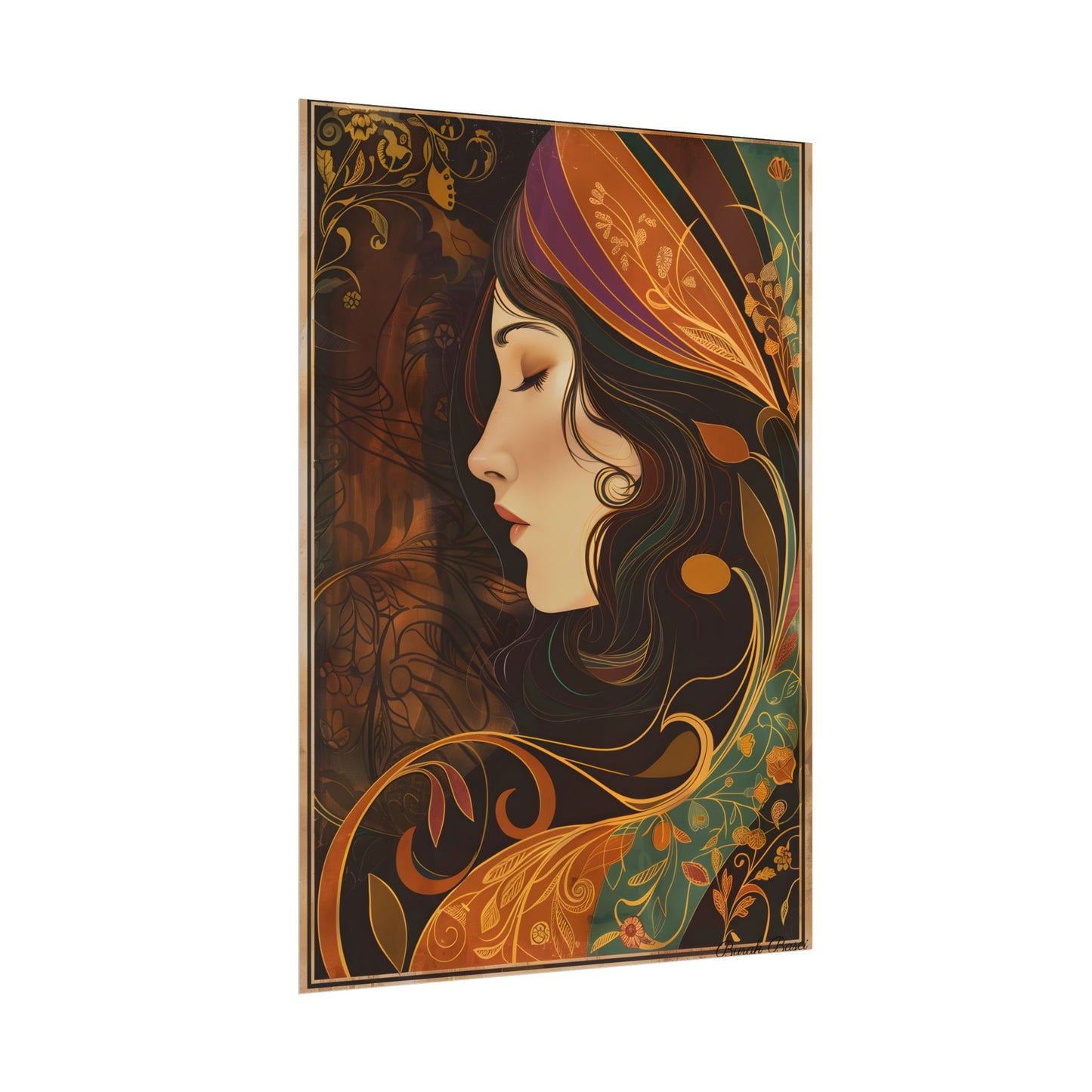 Vintage Art Nouveau Poster: Elegant Design - Poster