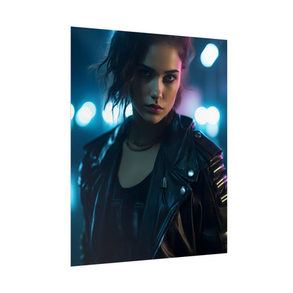 Cyberpunk Dark Beauty: Teenage Artwork - Poster