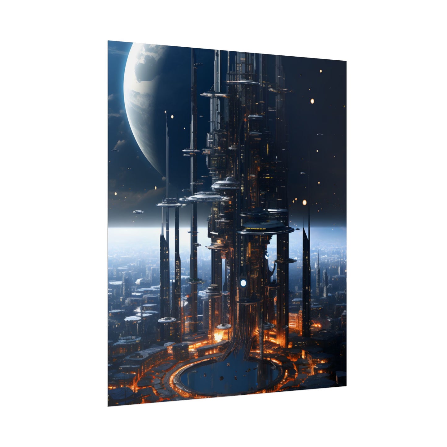 Massive Space Station: Industrial Orbit Artwork - Poster