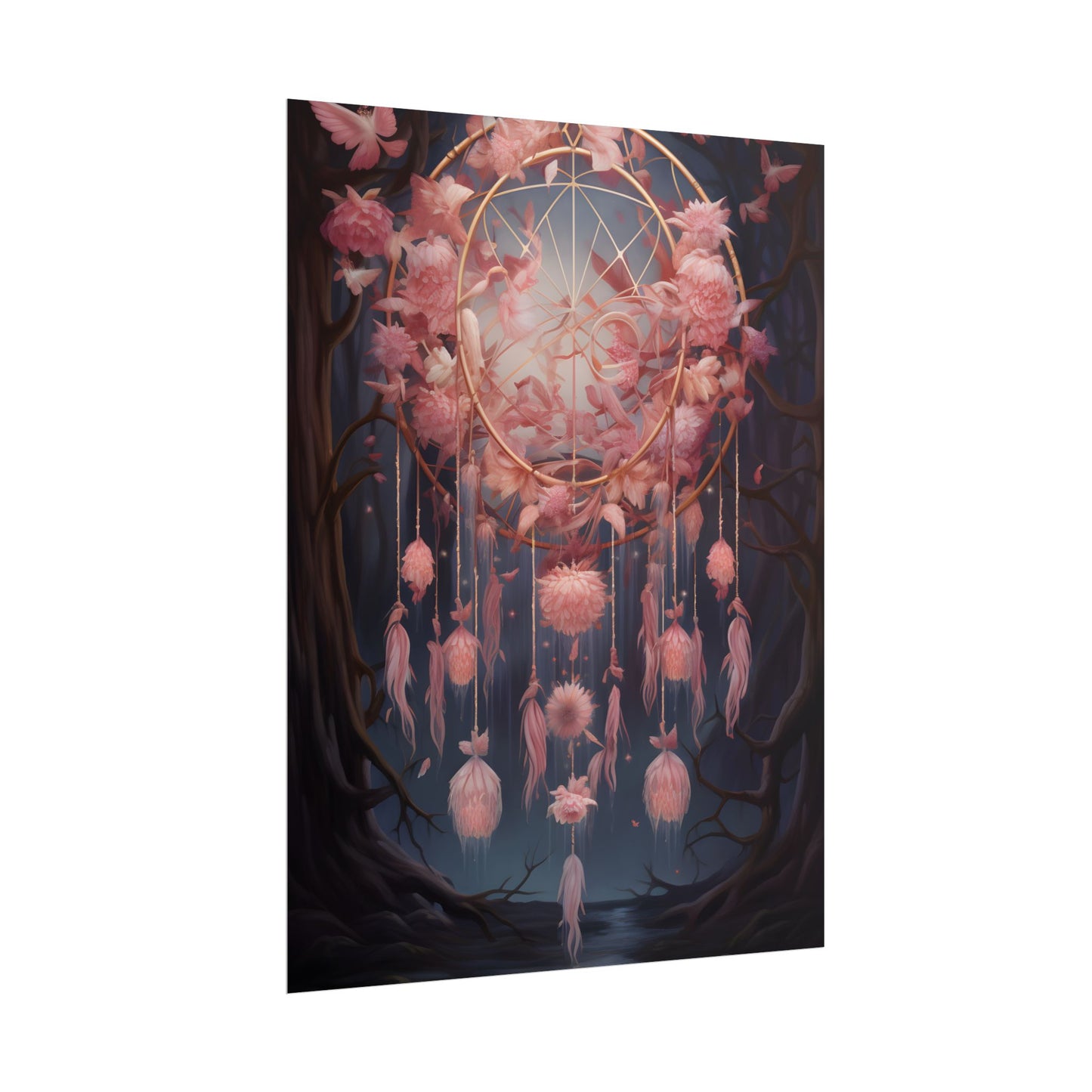 Ethereal Dreamcatcher Realm: Surreal Landscape Art - Poster