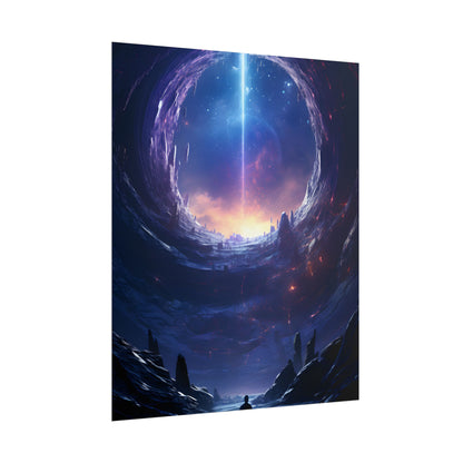 Black Hole Galaxy: Cosmic Digital Artwork - Poster