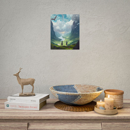 Tranquil Meadow Figures: Realistic Painting of People - Poster