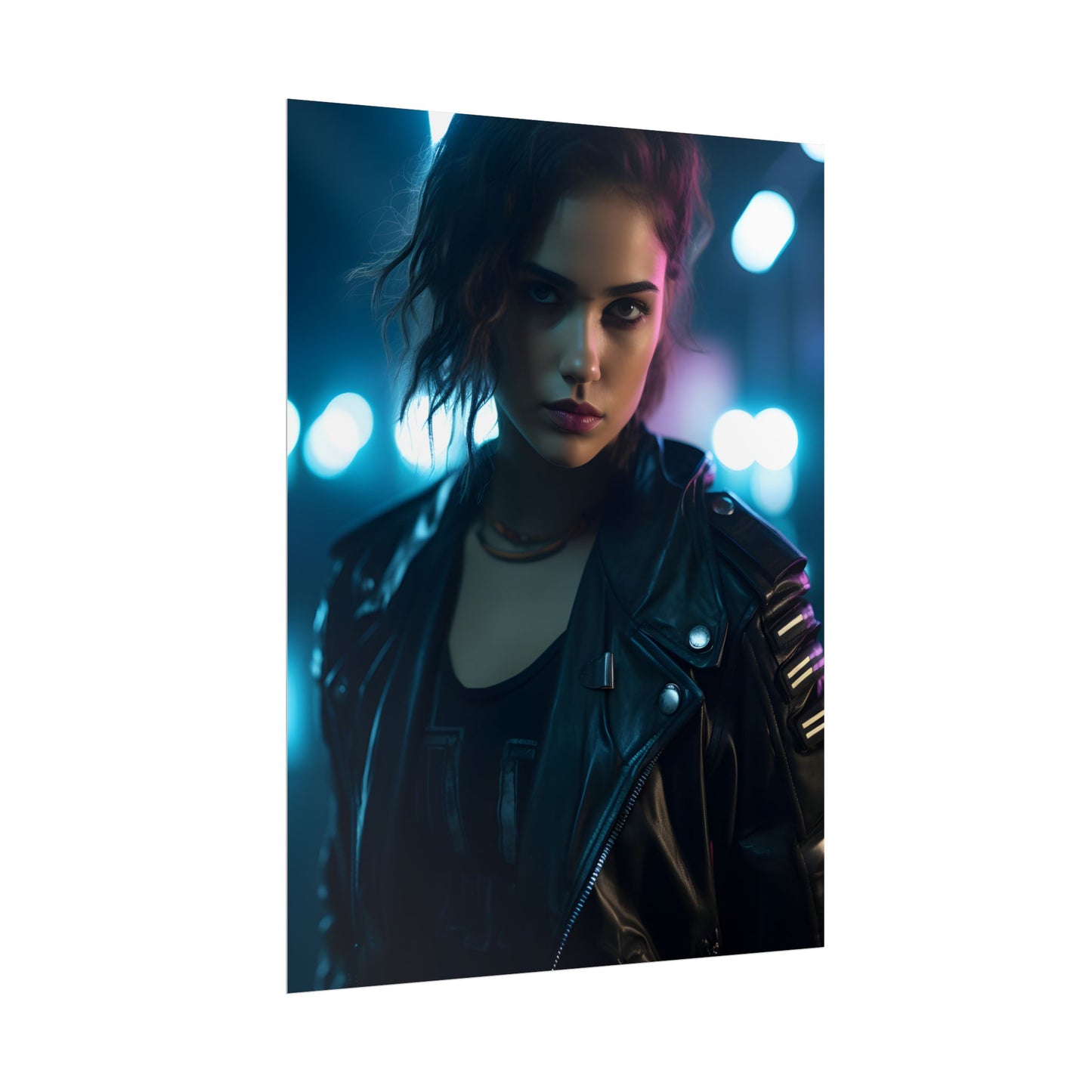 Cyberpunk Dark Beauty: Teenage Artwork - Poster