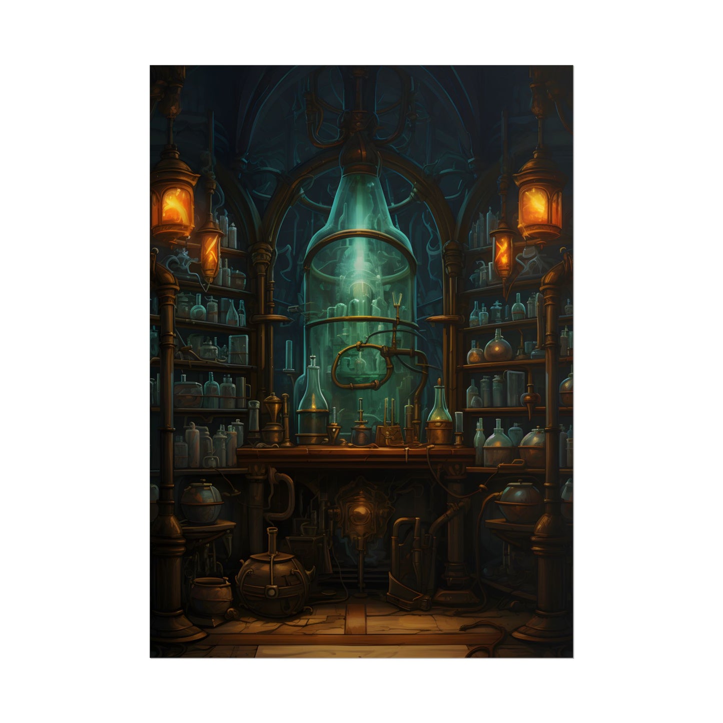 Mysterious Lab Test: Scientific Experiment in Progress - Poster