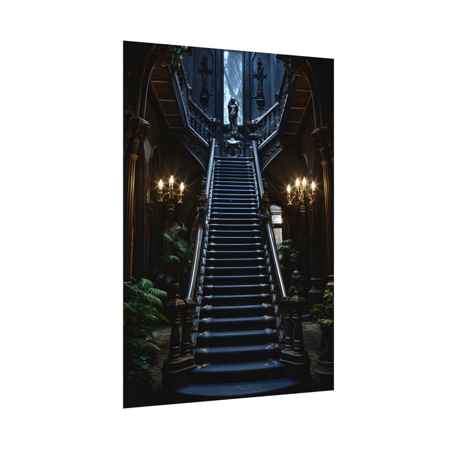 Haunted Victorian Mansion Mystery: Spooky Gothic Artwork - Poster