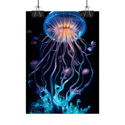 Bioluminescent Oceanic Ballet: A Mesmerizing Performance - Poster