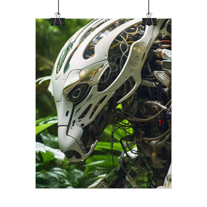 Tranquil Wildlife Sanctuary: AI-Operated Robot in Nature's Harmony - Poster