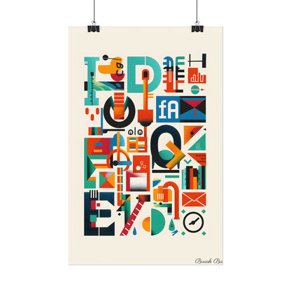 Colorful Infographic: Statistics Explained with Letter L - Poster