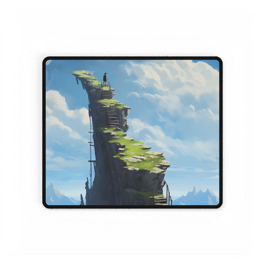 Beautiful Outdoor Moment: A Serene Person in Nature - Desk Mat