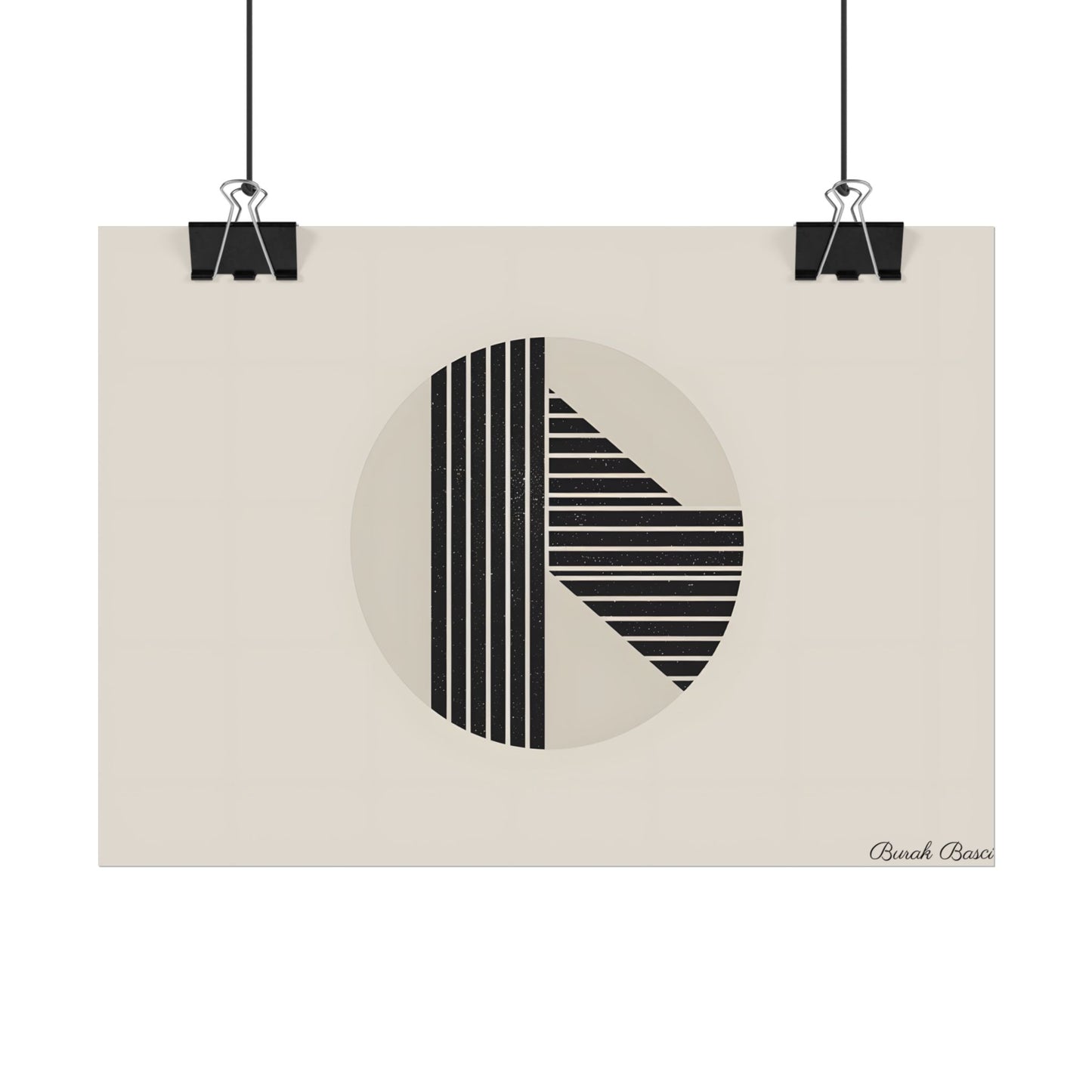 Modern Minimalist Poster: Bold Typography and Geometric Forms - Poster