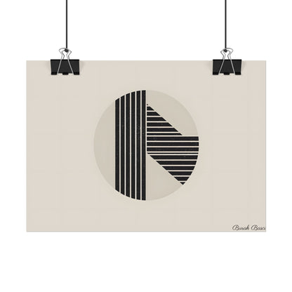 Modern Minimalist Poster: Bold Typography and Geometric Forms - Poster