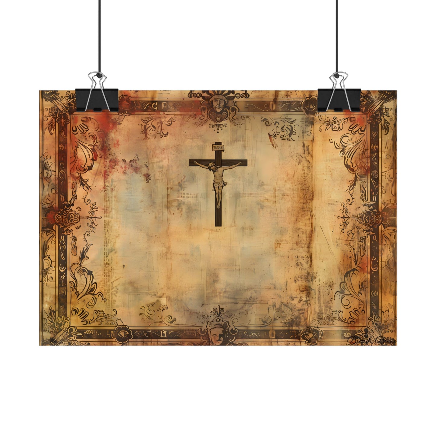 Vintage Biblical Art Print: A Historical Scene - Poster