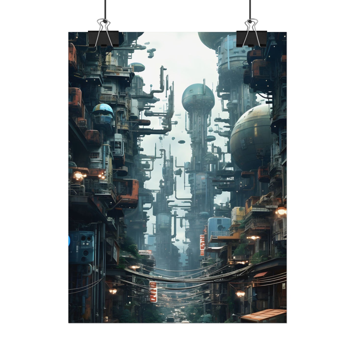 Post-Apocalyptic Ruin: Steampunk Cityscape Art - Poster