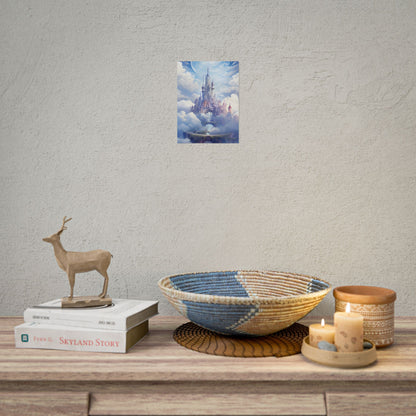 Floating Fantasy City: Celestial Digital Art - Poster