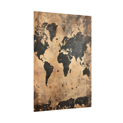 Timeless World Map: Elegant Artwork - Poster