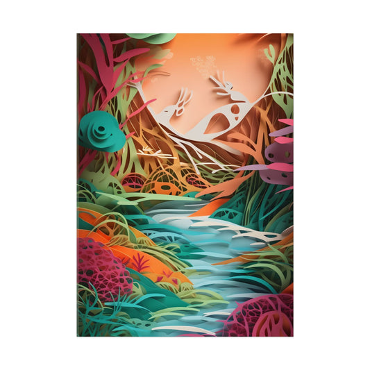 American Realism: Rolling Hills and Winding Rivers - Poster