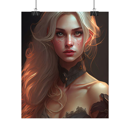 Blonde Beauty: Artistic Portrait of a Woman - Poster