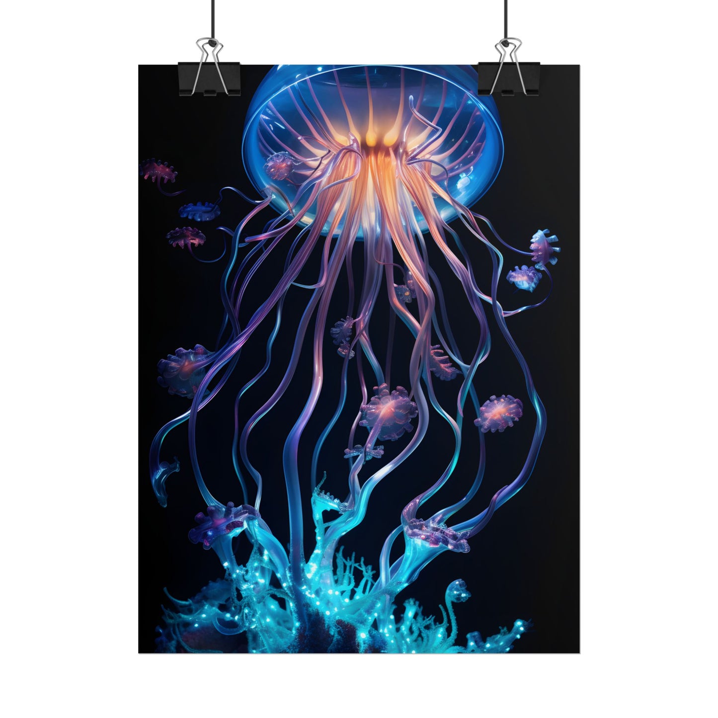 Bioluminescent Oceanic Ballet: A Mesmerizing Performance - Poster