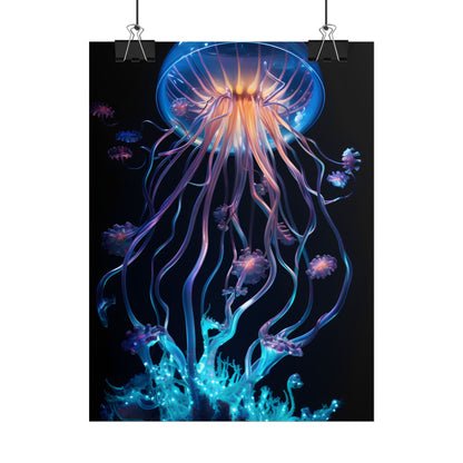 Bioluminescent Oceanic Ballet: A Mesmerizing Performance - Poster