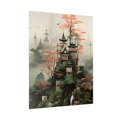 Post-Impressionist Landscape Masterpiece: Ash Magenta Dreams - Poster