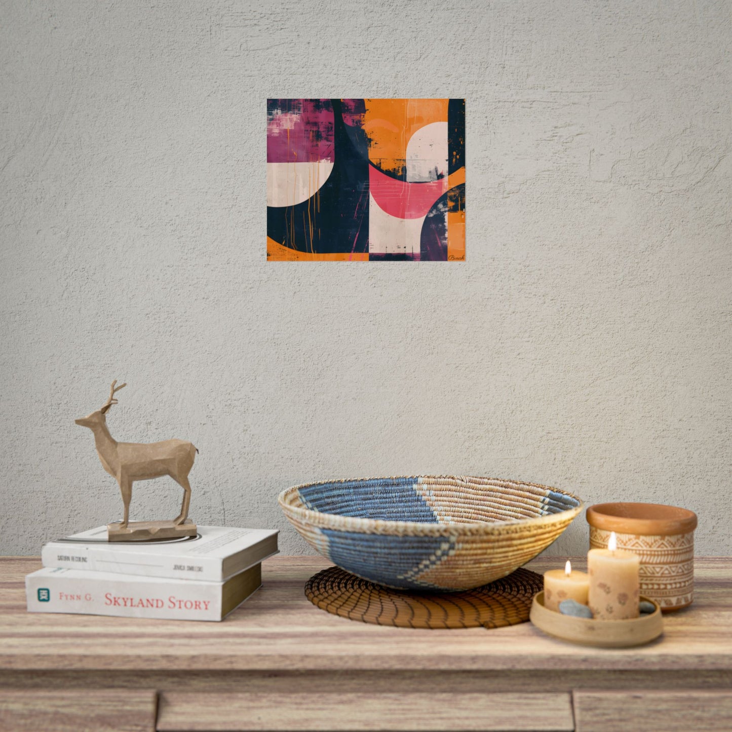 Vibrant Abstract Geometries: Colorful Artwork in Bold Shades - Poster