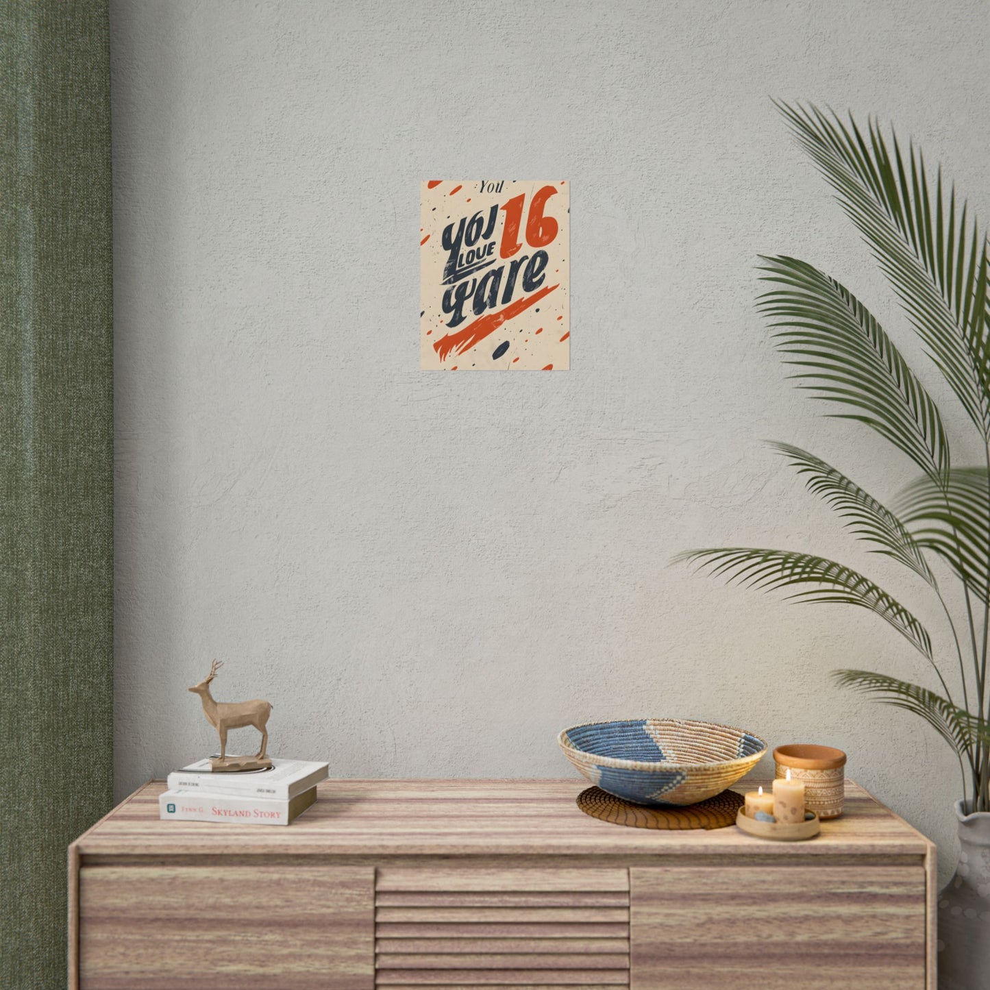 Vintage Distressed Poster Art: Red A - Poster
