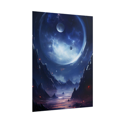 Cosmic Encounter: Black Hole Space Art - Poster